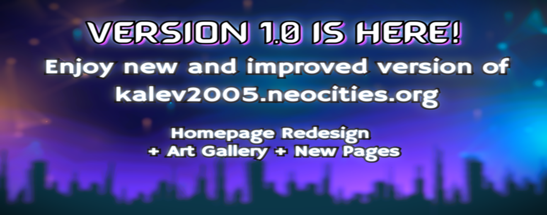 Announcement: Website Version 1.0 is Live!